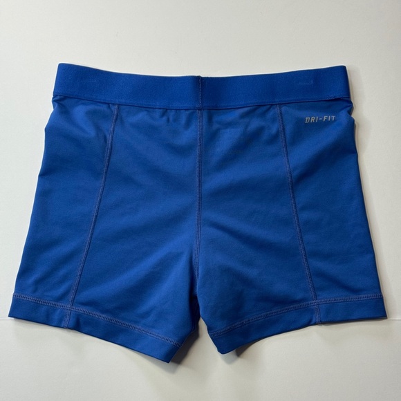 Nike Pro Training Shorts Sz S Blue Workout Spandex (Flawed Logo) - Picture 5 of 6